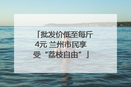 批发价低至每斤4元 兰州市民享受“荔枝自由”