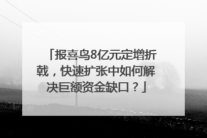 报喜鸟8亿元定增折戟，快速扩张中如何解决巨额资金缺口？