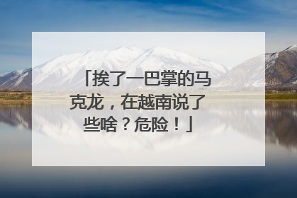 挨了一巴掌的马克龙，在越南说了些啥？危险！