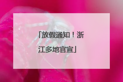 放假通知！浙江多地官宣
