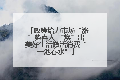 政策给力市场“涨”势喜人 “焕”出美好生活激活消费“一池春水”