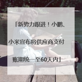 新势力跟进！小鹏、小米宣布将供应商支付账期统一至60天内