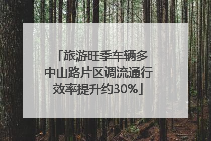 旅游旺季车辆多 中山路片区调流通行效率提升约30%