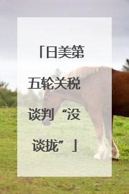 日美第五轮关税谈判“没谈拢”