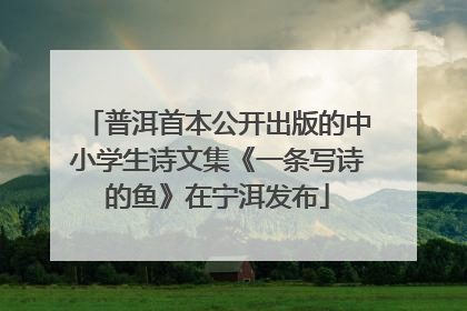 普洱首本公开出版的中小学生诗文集《一条写诗的鱼》在宁洱发布