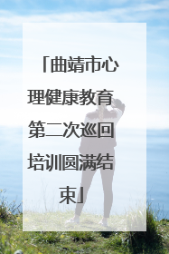 曲靖市心理健康教育第二次巡回培训圆满结束