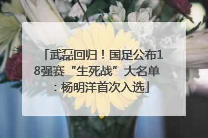 武磊回归！国足公布18强赛“生死战”大名单：杨明洋首次入选