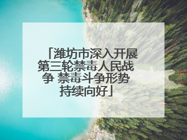 潍坊市深入开展第三轮禁毒人民战争 禁毒斗争形势持续向好