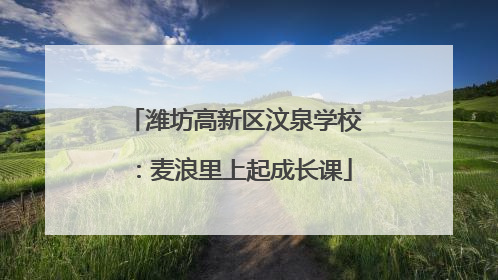 潍坊高新区汶泉学校：麦浪里上起成长课