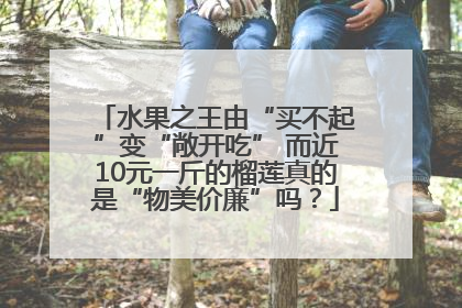 水果之王由“买不起”变“敞开吃” 而近10元一斤的榴莲真的是“物美价廉”吗？