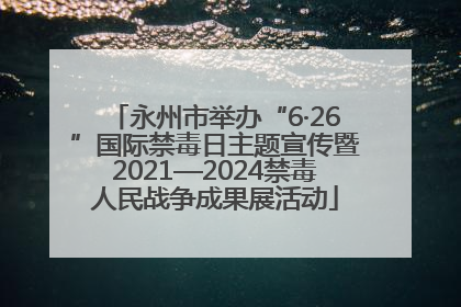 永州市举办“6·26”国际禁毒日主题宣传暨2021—2024禁毒人民战争成果展活动