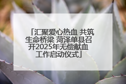 汇聚爱心热血 共筑生命桥梁 菏泽单县召开2025年无偿献血工作启动仪式
