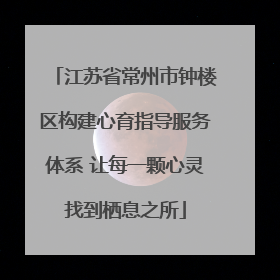 江苏省常州市钟楼区构建心育指导服务体系 让每一颗心灵找到栖息之所