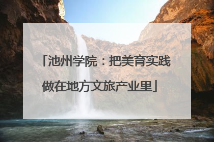 池州学院：把美育实践做在地方文旅产业里