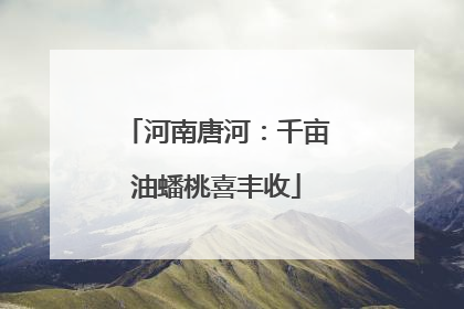 河南唐河：千亩油蟠桃喜丰收