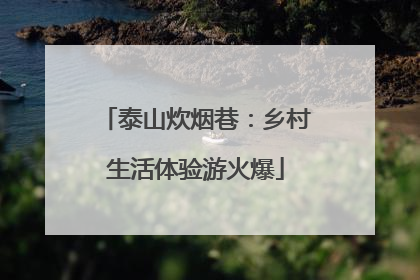 泰山炊烟巷：乡村生活体验游火爆