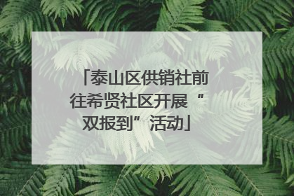 泰山区供销社前往希贤社区开展“双报到”活动