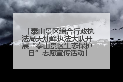 泰山景区综合行政执法局天烛峰执法大队开展“泰山景区生态保护日”志愿宣传活动