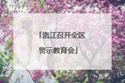 洛江召开全区警示教育会