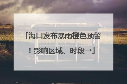 海口发布暴雨橙色预警！影响区域、时段→