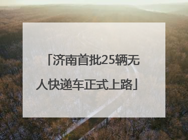 济南首批25辆无人快递车正式上路