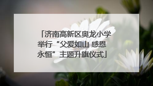 济南高新区奥龙小学举行“父爱如山 感恩永恒”主题升旗仪式