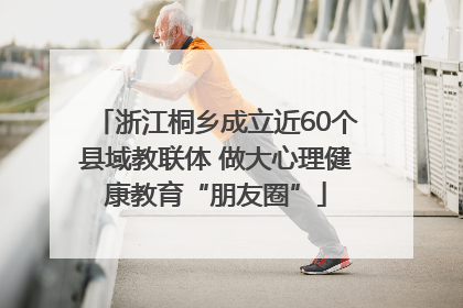 浙江桐乡成立近60个县域教联体 做大心理健康教育“朋友圈”
