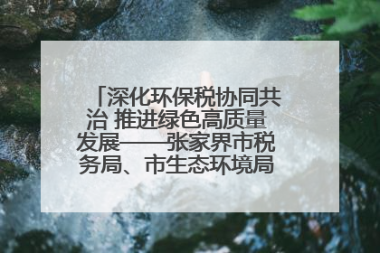 深化环保税协同共治 推进绿色高质量发展——张家界市税务局、市生态环境局签署合作备忘录