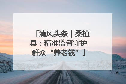 清风头条｜桑植县：精准监督守护群众“养老钱”