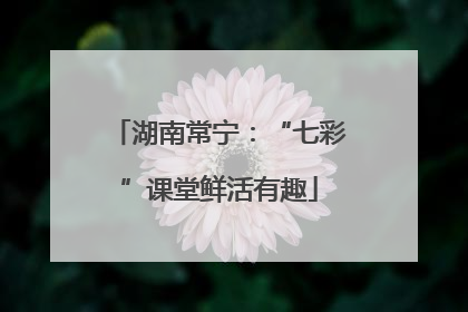 湖南常宁：“七彩”课堂鲜活有趣