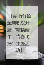 湖南有色金属职院开展“粽情端午，青春飞扬”主题活动