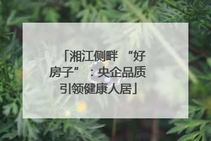 湘江侧畔 “好房子”：央企品质引领健康人居