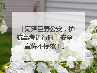 菏泽巨野公安：护航高考进行时，安全宣传不停歇！