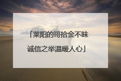 莱阳的哥拾金不昧 诚信之举温暖人心