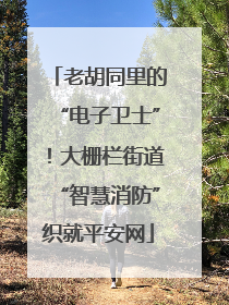 老胡同里的“电子卫士”！大栅栏街道“智慧消防”织就平安网