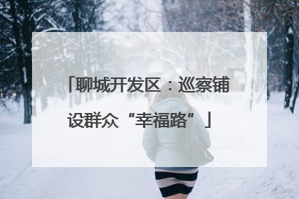 聊城开发区：巡察铺设群众“幸福路”