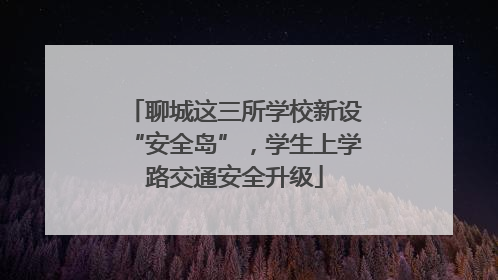 聊城这三所学校新设“安全岛”，学生上学路交通安全升级