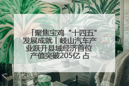 聚焦宝鸡“十四五”发展成就丨岐山汽车产业跃升县域经济首位 产值突破205亿 占规上工业75%