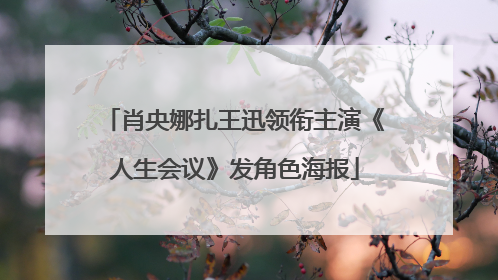 肖央娜扎王迅领衔主演《人生会议》发角色海报