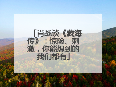 肖战谈《藏海传》：惊险、刺激，你能想到的我们都有