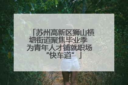 苏州高新区狮山横塘街道聚焦毕业季 为青年人才铺就职场“快车道”