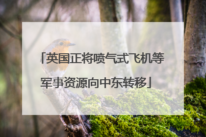 英国正将喷气式飞机等军事资源向中东转移