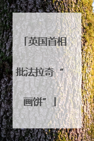 英国首相批法拉奇“画饼”