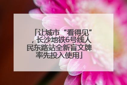 让城市“看得见”，长沙地铁6号线人民东路站全新盲文牌率先投入使用