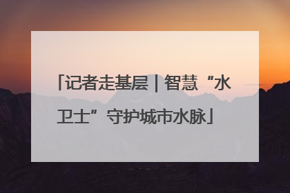 记者走基层｜智慧“水卫士”守护城市水脉