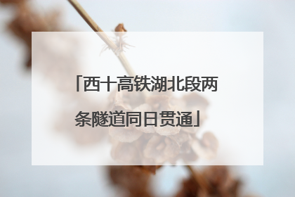 西十高铁湖北段两条隧道同日贯通
