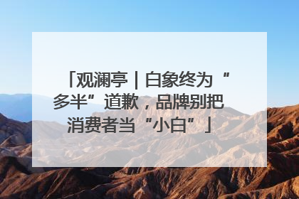 观澜亭｜白象终为“多半”道歉，品牌别把消费者当“小白”