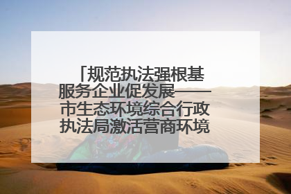 规范执法强根基 服务企业促发展——市生态环境综合行政执法局激活营商环境“绿色动能”