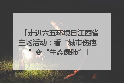 走进六五环境日江西省主场活动：看“城市伤疤”变“生态绿肺”