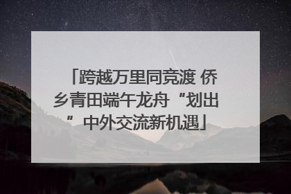 跨越万里同竞渡 侨乡青田端午龙舟“划出”中外交流新机遇
